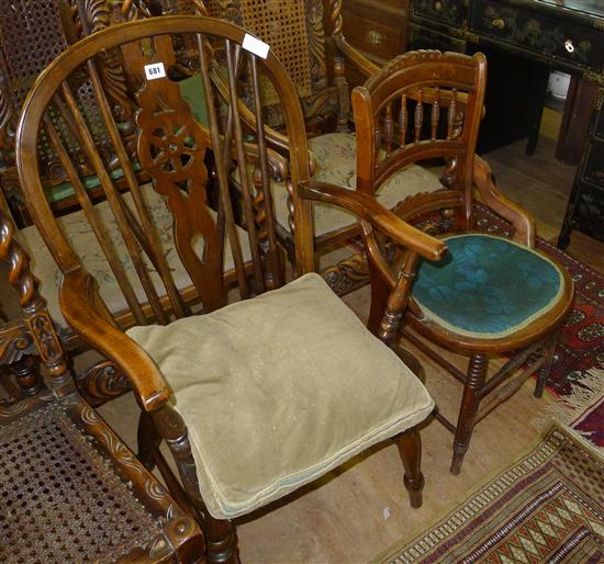 Windsor chair & another